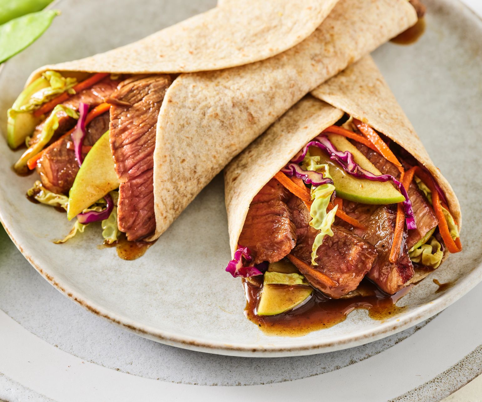 Mu Shu Steak & Apple Wraps